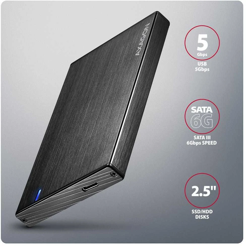 Axagon EE25-XA6C disko dėžutė su USB-C jungtimi