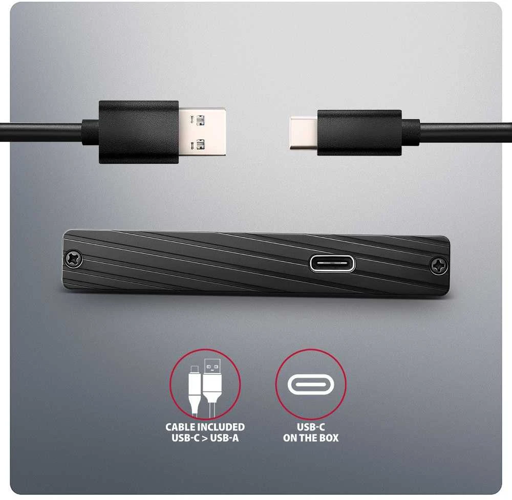 „Axagon EE25-XA6C“ USB-C 5Gbps SATA 6G išorinė dėžutė, skirta 2,5 colio SSD/HDD ALINE dėžutei