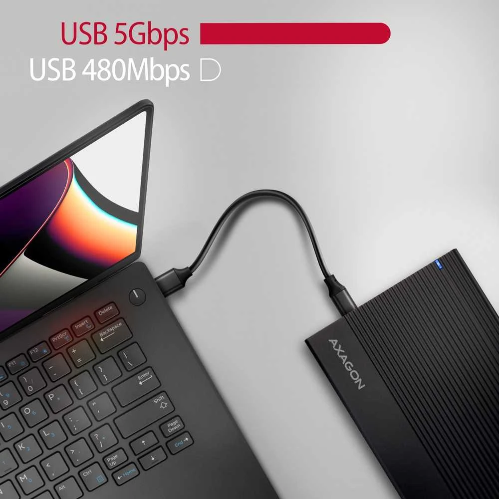 Axagon EE35-GTR aliuminio išorinis korpusas USB3.2 Gen1 - SATA 6G 3.5 colio