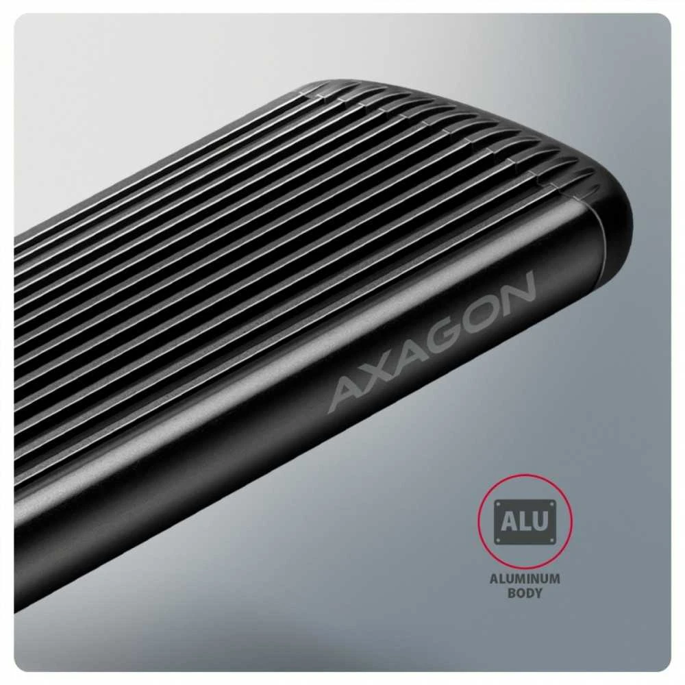 AXAGON EEM2-SC USB-C 3.2 Gen 2 - M.2 NVMe SSD 30-80mm box juodas