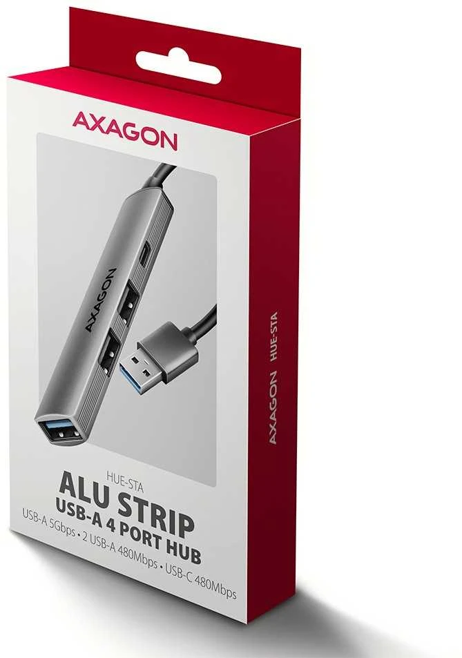 AXAGON ALU STRIP USB-A 4 prievadų šakotuvas | HUE-STA