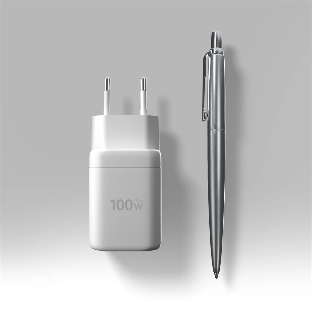 AXAGON ACU-PQ100W, GaN tinklo įkroviklis 100 W, USB-A + USB-C, PD3.0/PPS/QC4+/SFC2.0/Apple, balta