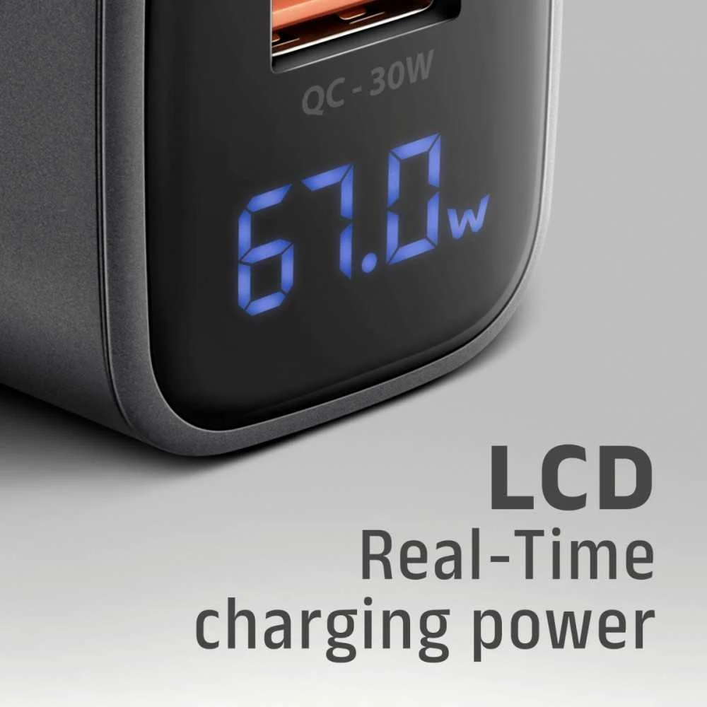 AXAGON sieninis įkroviklis 67 W, USB-A + USB-C, PD3.0/PPS/QC4+/SF | ACU-PQ67D