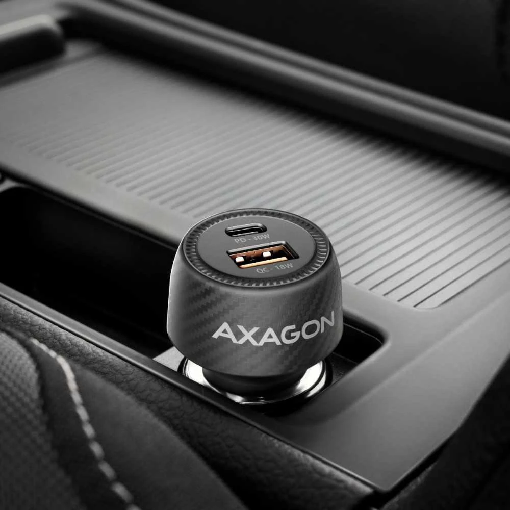 AXAGON automobilinis įkroviklis 48W, USB-A + USB-C, PD3.0/PPS/QC4+/SFC | PWC-PQ48