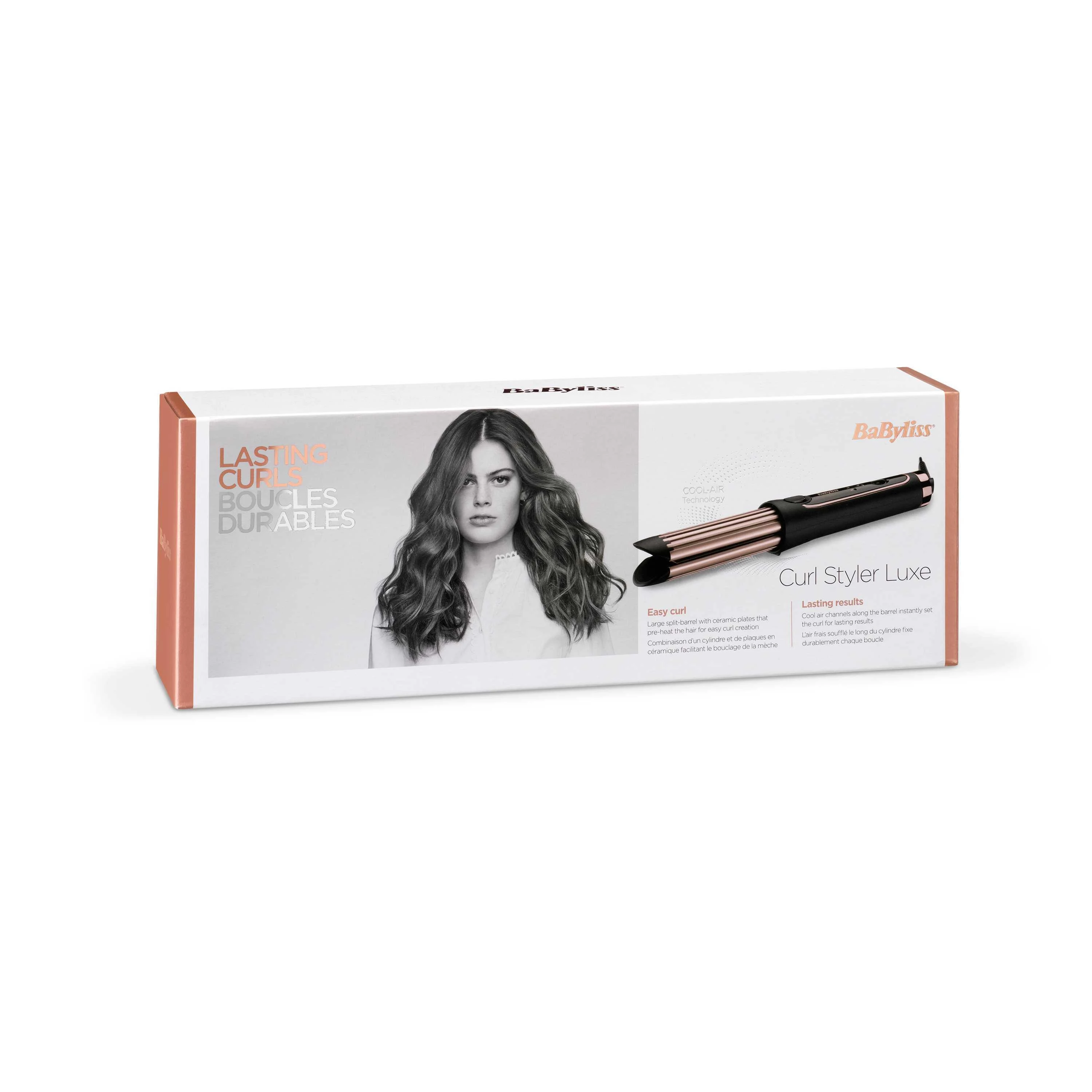 Plaukų Tieinimo Žnyplės - BaByliss Curl Styler C112E Quartz-Ceramic 3 Temperatūros Nustatymai Juoda Rožinė Aukso