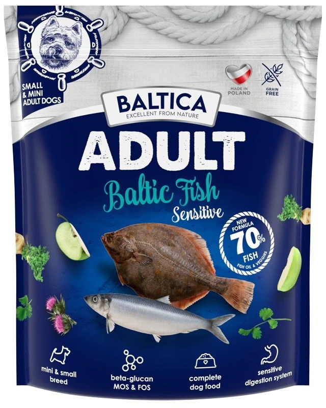 BALTICA „Excellent Sensitive Baltic žuvis“ mažų veislių šunims skirtas sausas Mono ėdalas – 1kg
