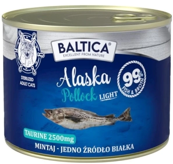 BALTICA Excellent Monoprotein Pollock Light – šlapias kačių maistas – 185g