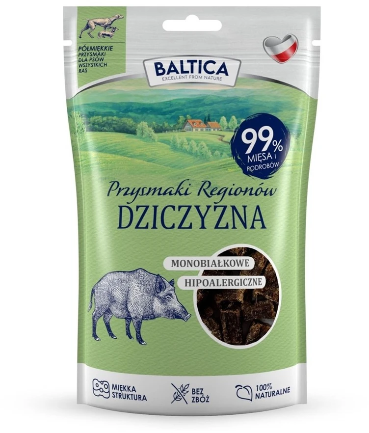 BALTICA Przysmaki regionów Monoprotein Venison – skanėstas šuniui – 80 g