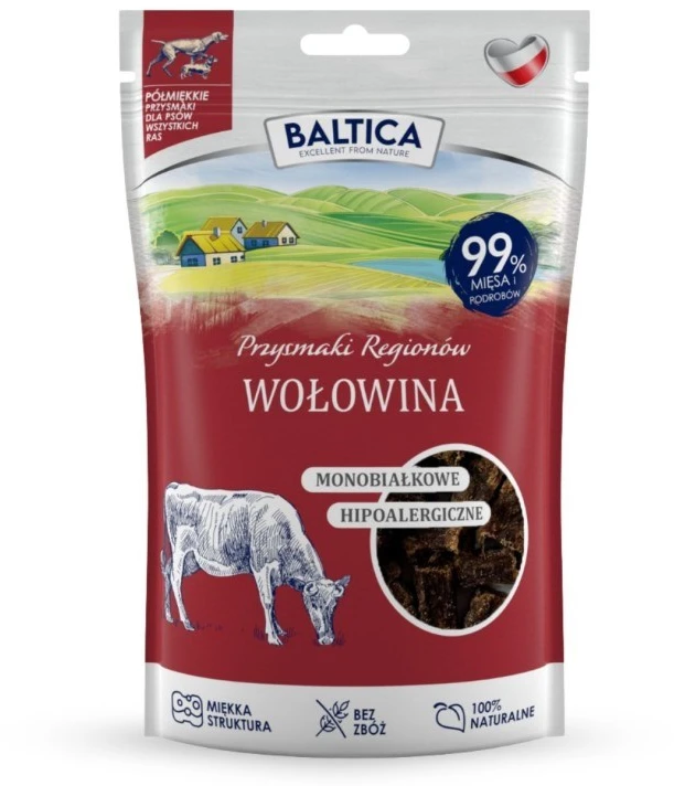 Gyvūnų maistas - BALTICA Monoprotein jautiena Dog Treat 80g Hypoallergenic Grain-Free