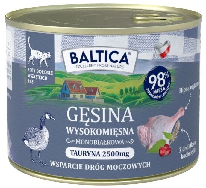BALTICA Smaki regionów Goose – šlapias kačių maistas – 185g