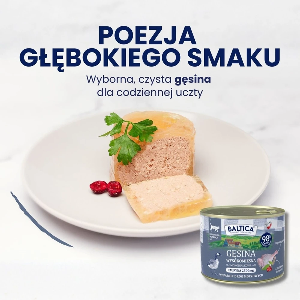 BALTICA Smaki regionów Goose – šlapias kačių maistas – 185g