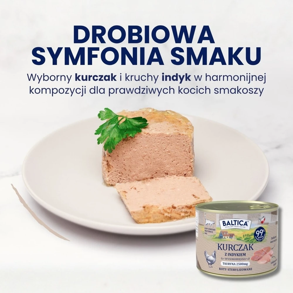 BALTICA Smaki regionów vištiena with kalakutiena – šlapias kačių maistas – 185g