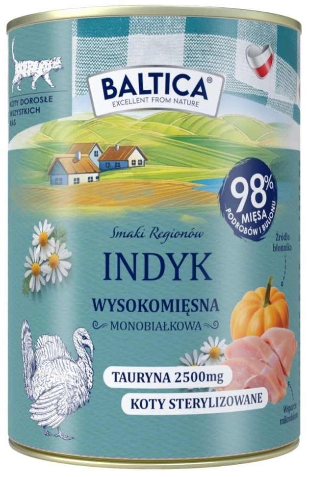 BALTICA Smaki regionów kalakutiena Mono - wet cat food - 400g