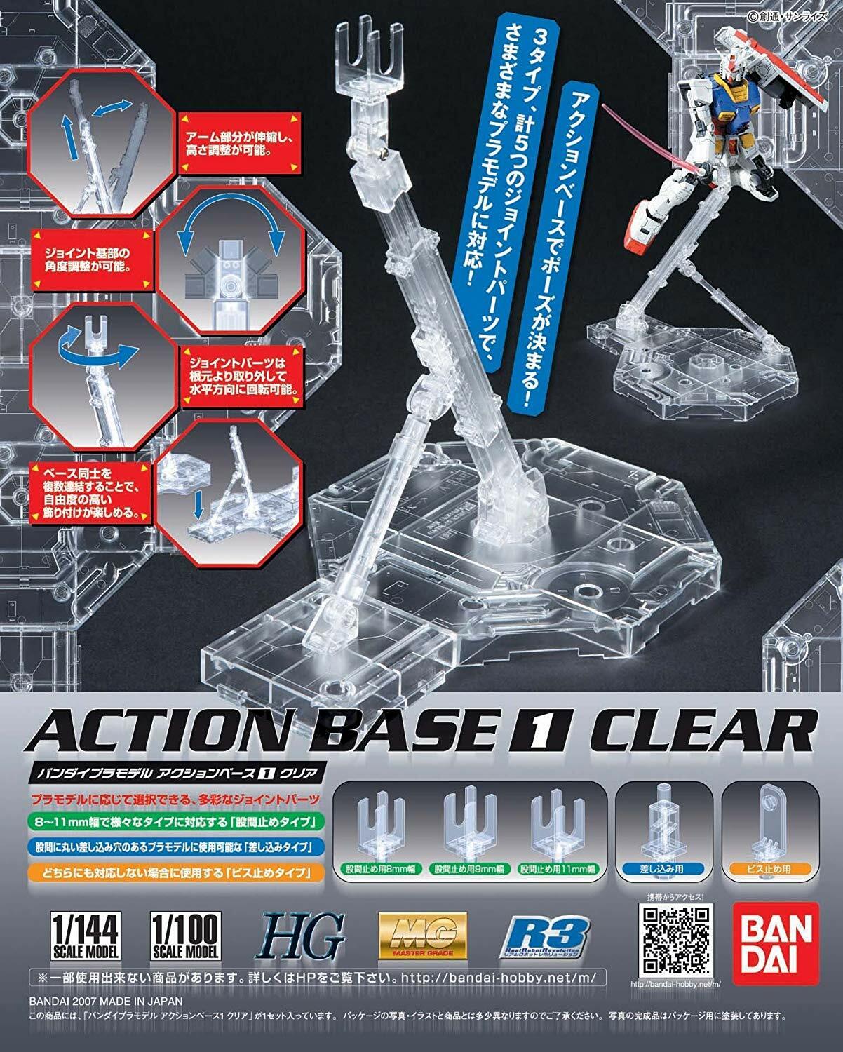 Bandai Action Base 1 skaidri bazė Gunpla SD/1/144/1/100 (57417)