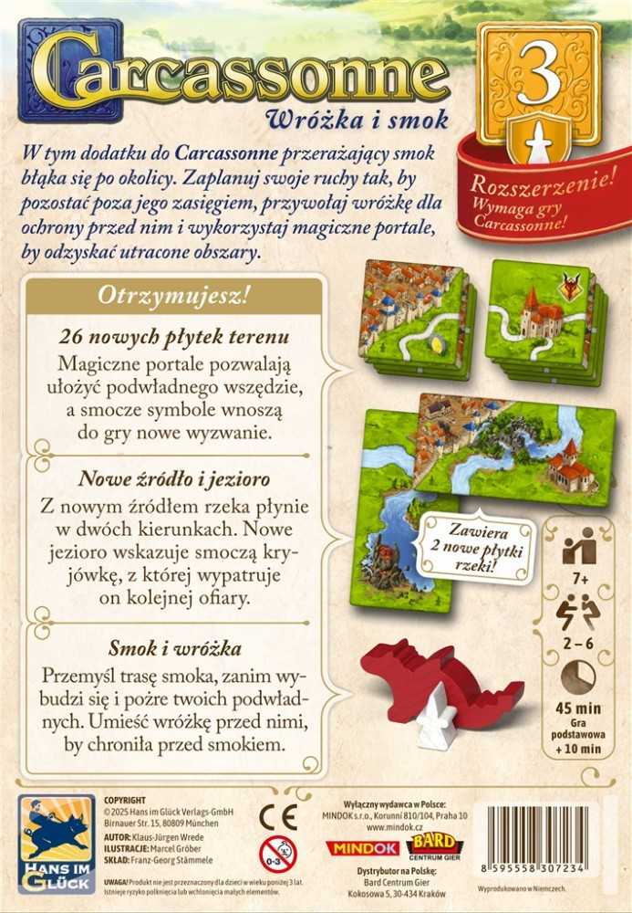 Bard Centrum Gier Carcassonne 3 Fėja ir drakonas 3-iasis leidimas