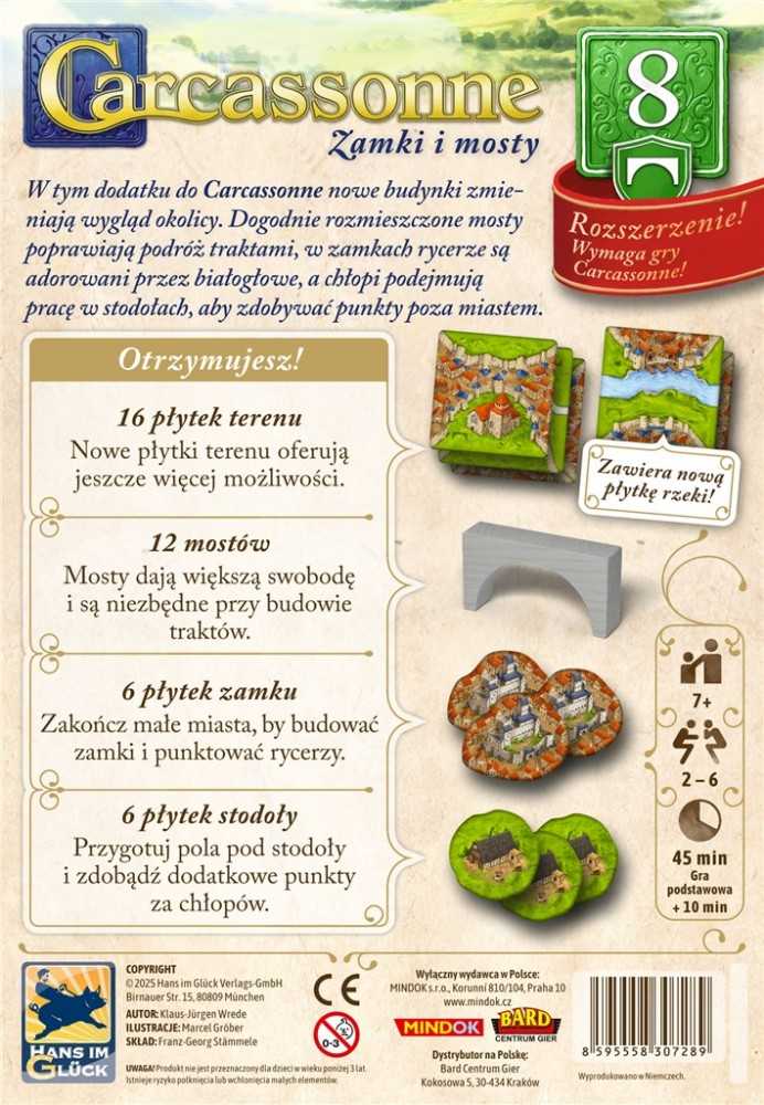 Bard Centrum Gier Stalo žaidimas Carcassonne 8 pilys ir tiltai 3 leidimas