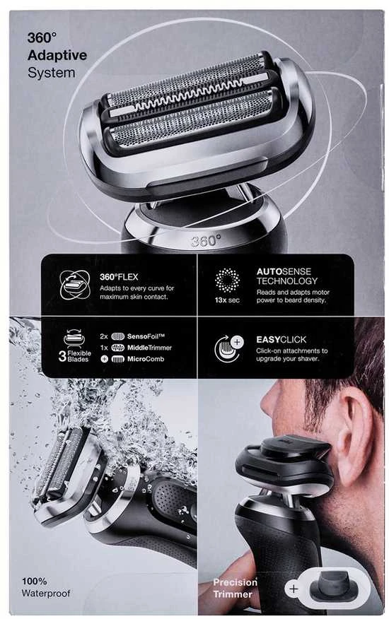 Barzdaskutė Braun Series 7 71-N7200cc Drėgno ir sauso skutimo skustuvas Juodas