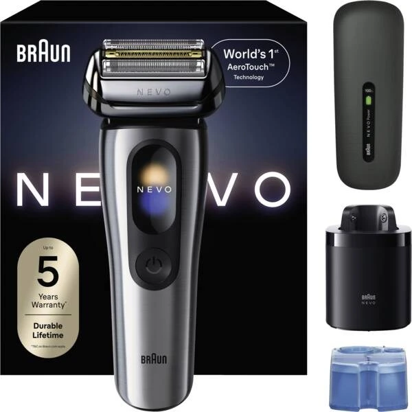 Braun NEVO 17000cc Foil shaver Trimmer Sidabrinis