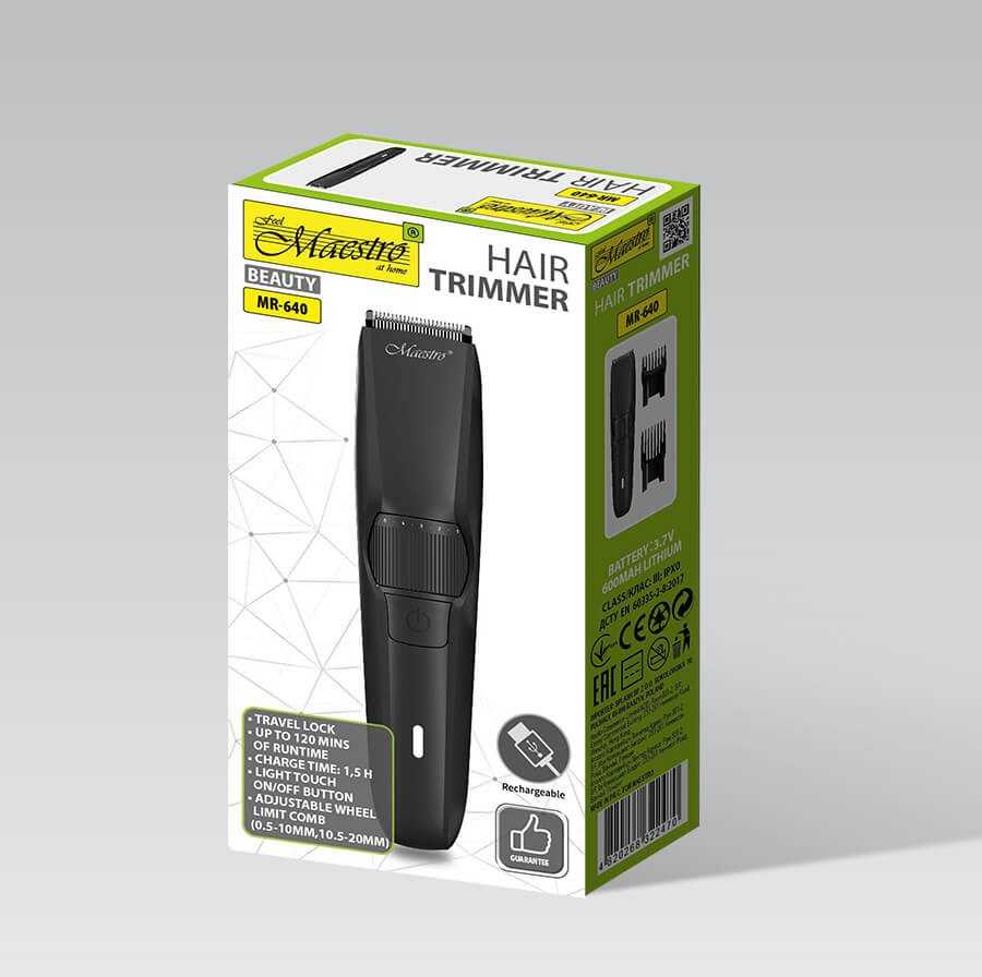 MAESTRO MR-640 USB plaukų kirpimo mašina
