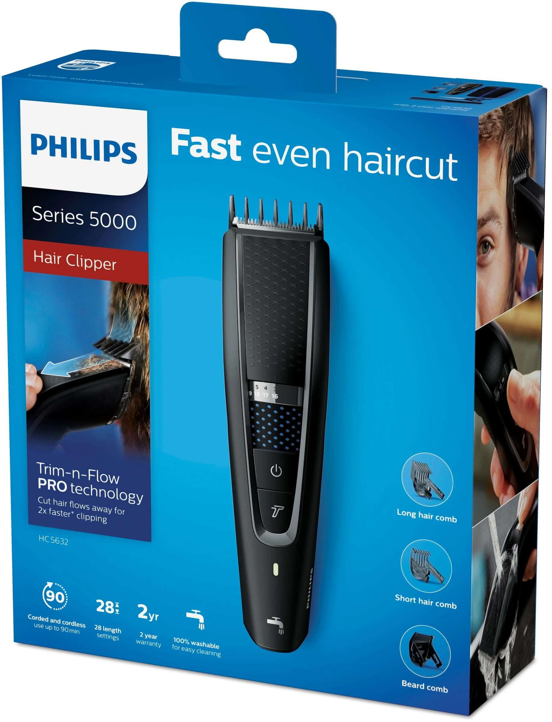 Plaunama plaukų kirpimo mašinėlė Philips Hairclipper series 5000 HC5632/15