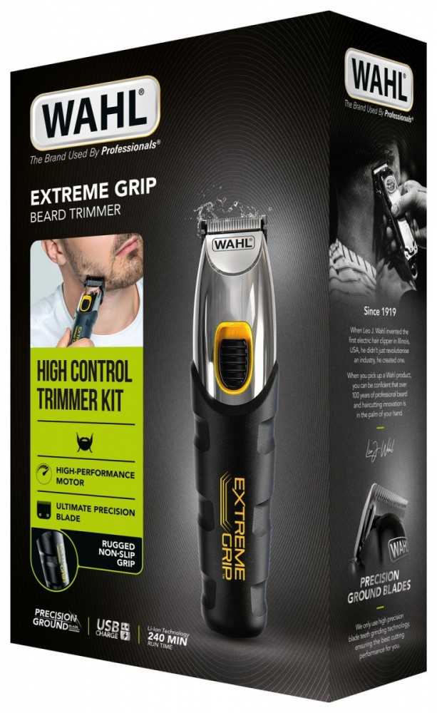 Barzdaskutė Barzdos kirpimo mašinėlė - WAHL Extreme Grip, 12 Ilgio Nustatymai, Juoda