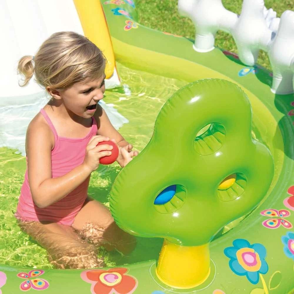 Vandens žaidimų aikštelė-baseinas Intex Rainbow, su čiuožykla, 57154