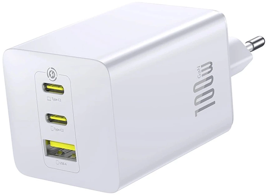 Baseus EnerFill FE11 PD QC 100 W Wall Charger Baltas