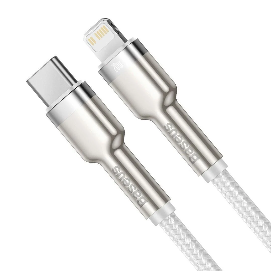 Baseus Cafule USB-C į Lightning kabelis PD 20W 1m - Baltas