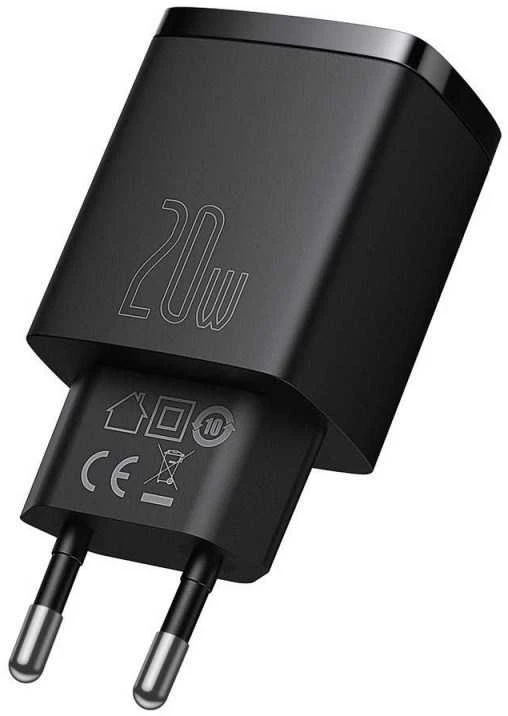 Baseus kroviklis jungiama į tinklą usb, usb-c (juoda)