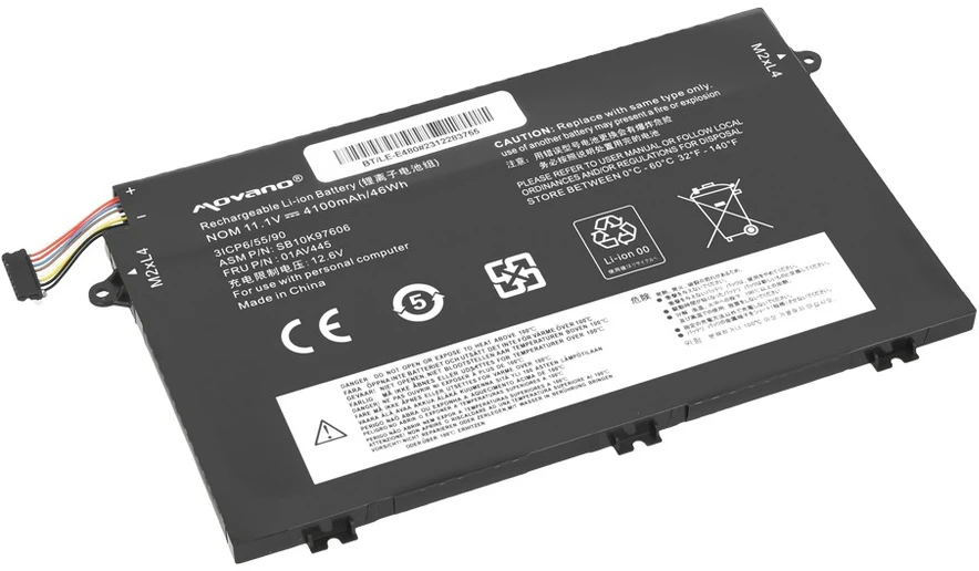 Bateria Movano Bateria 01AV445 do Lenovo ThinkPad E14 E15 E480 E580 E590