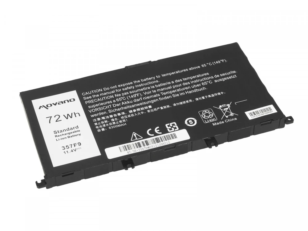 „Movano“ akumuliatorius „Movano“ akumuliatorius, skirtas „Dell Inspiron 15“ (7557), 15 (7559) (10,8–11,1 V) (6600 mAh)