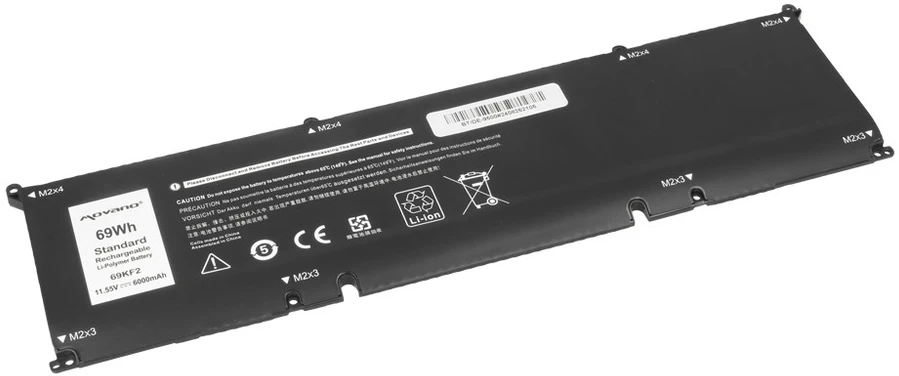 Movano 69kf2 baterija, skirta „Dell Alienware M17 M15 R3 R4 Precision 5550 XPS 9500 9510“ - 6000 mAh (69 WH)