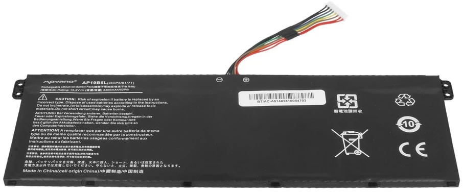 „Acer Aspire 5 A515-43 Swift 3 SF314-42 Vero AV15-51“ ap19b5l baterija - 3400 mAh (52 Wh)