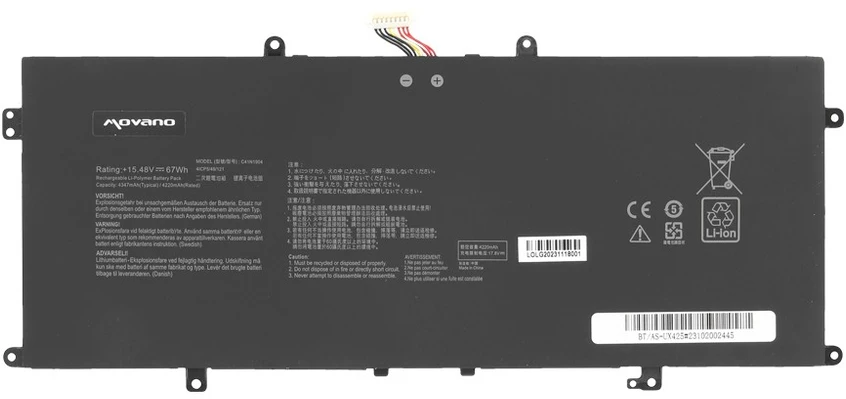 Movano baterija C41N1904 baterija, skirta Asus UX325JA UX325EA UX363EA UM425IA UX425JA