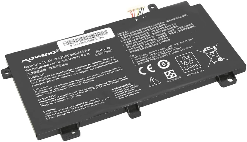 Movano Baterija B31N1726 Asus FX504 FX505 FX80G - 3900 mAh (44 Wh)
