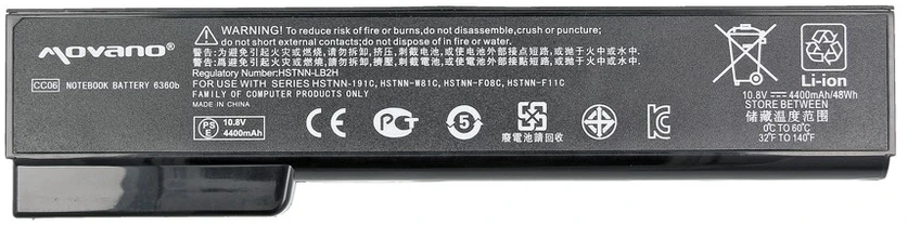 Hewlett Packard (HP) Bateria Movano do notebooka HP EliteBook 8460p, 8460w (10.8V-11.1V) (4400 mAh)