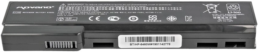 Hewlett Packard (HP) Bateria Movano do notebooka HP EliteBook 8460p, 8460w (10.8V-11.1V) (4400 mAh)