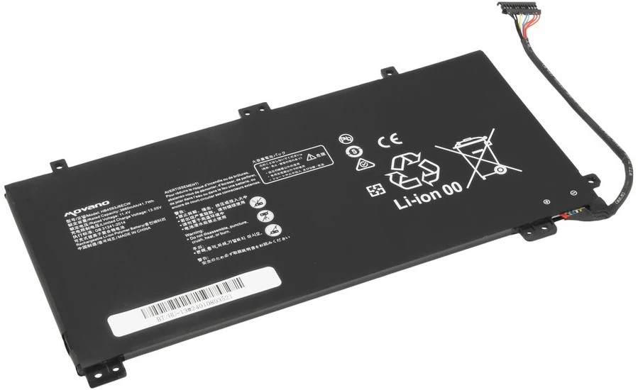 Movano Bateria do huawei matebook 13 wrt-w19 wx9 w29 hn-w19 hb4593j6ecw - 3660 mah (41.7 wh)