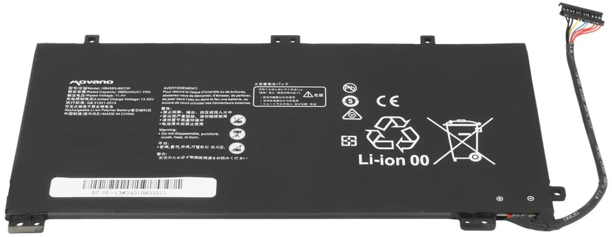 Movano Bateria do huawei matebook 13 wrt-w19 wx9 w29 hn-w19 hb4593j6ecw - 3660 mah (41.7 wh)
