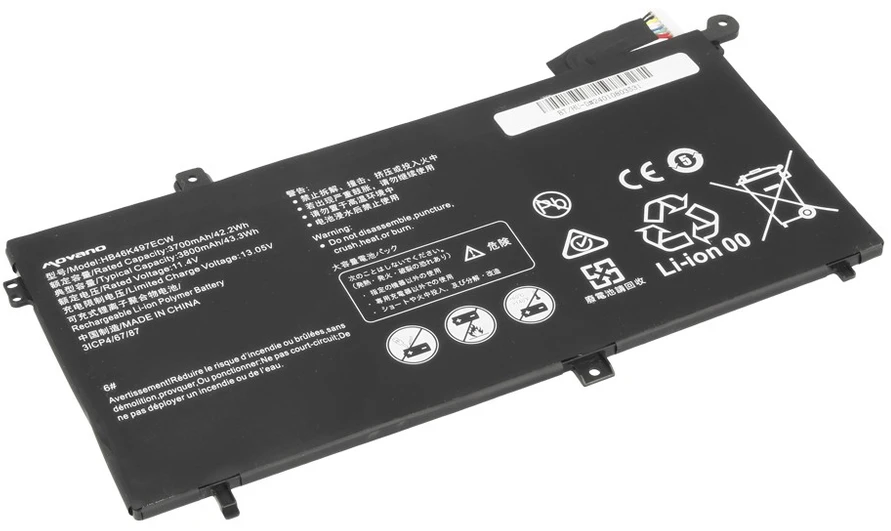 Movano Bateria do huawei matebook d series hb46k497ecw - 3700 mah (42.2 wh)