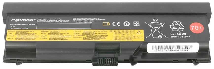 Movano „Lenovo ThinkPad L530 T430 T530“ baterija - 6600 mAh (71 Wh)