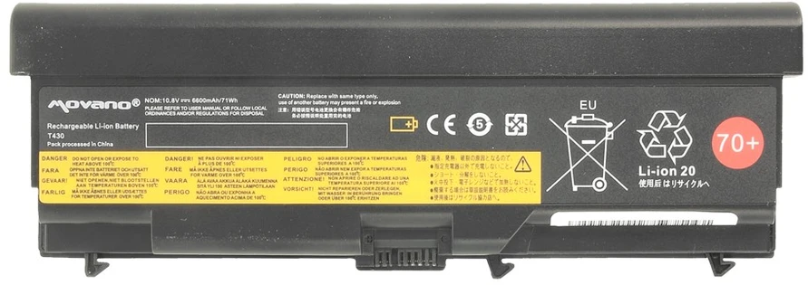 Movano „Lenovo ThinkPad L530 T430 T530“ baterija - 6600 mAh (71 Wh)