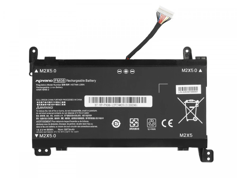 Movano Baterija fm08 tpn-q195 HP OMEN 17-AN 12 kontaktų - 5973 mAh (86 WH)