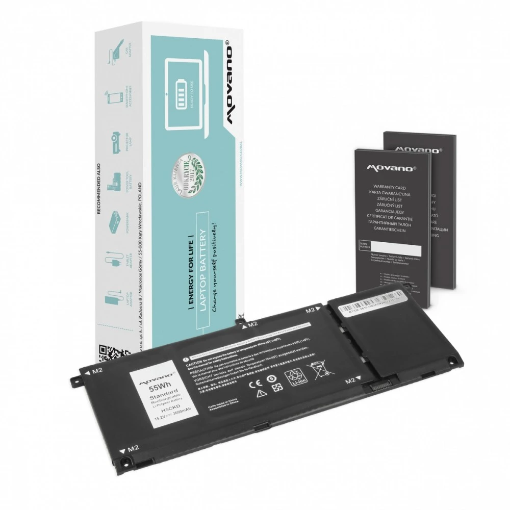 Movano „Dell Inspiron 5400 5401 5402 5406 5501 5508“ h5ckd baterija - 3600 mAh (55 Wh)