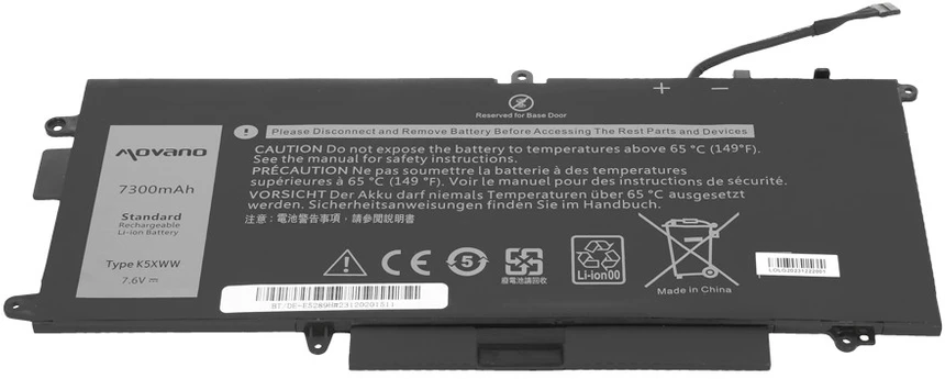 Baterija k5xww, skirta Dell Latitude 5289, 7390 2-in-1 - 7300 mAh (55 Wh)