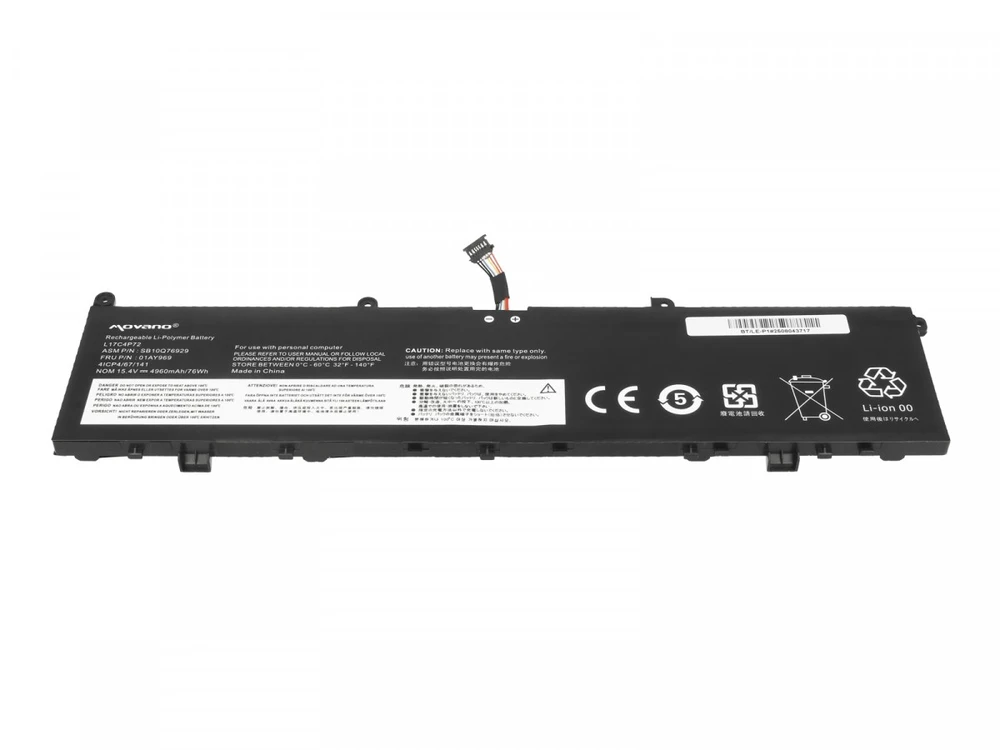 „Lenovo ThinkPad P1 X1 Extreme 1-osios ir 2-osios kartos“ 01ay969 baterija L17C4P72 L17M4P72 - 4960 mAh (76 WH)