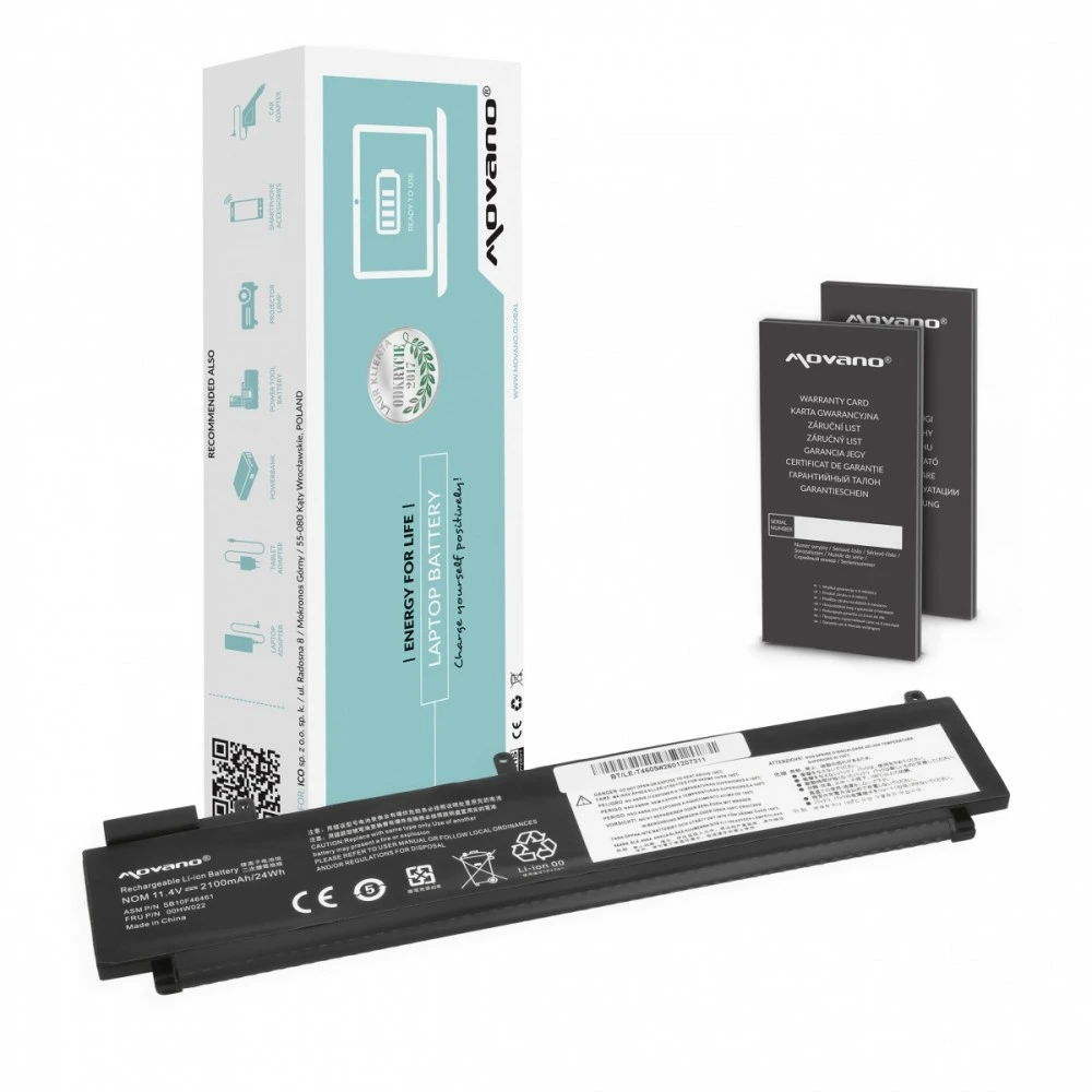 Baterija Movano Baterija L17L3P71 01AV478 iš „Lenovo Thinkpad T480s“