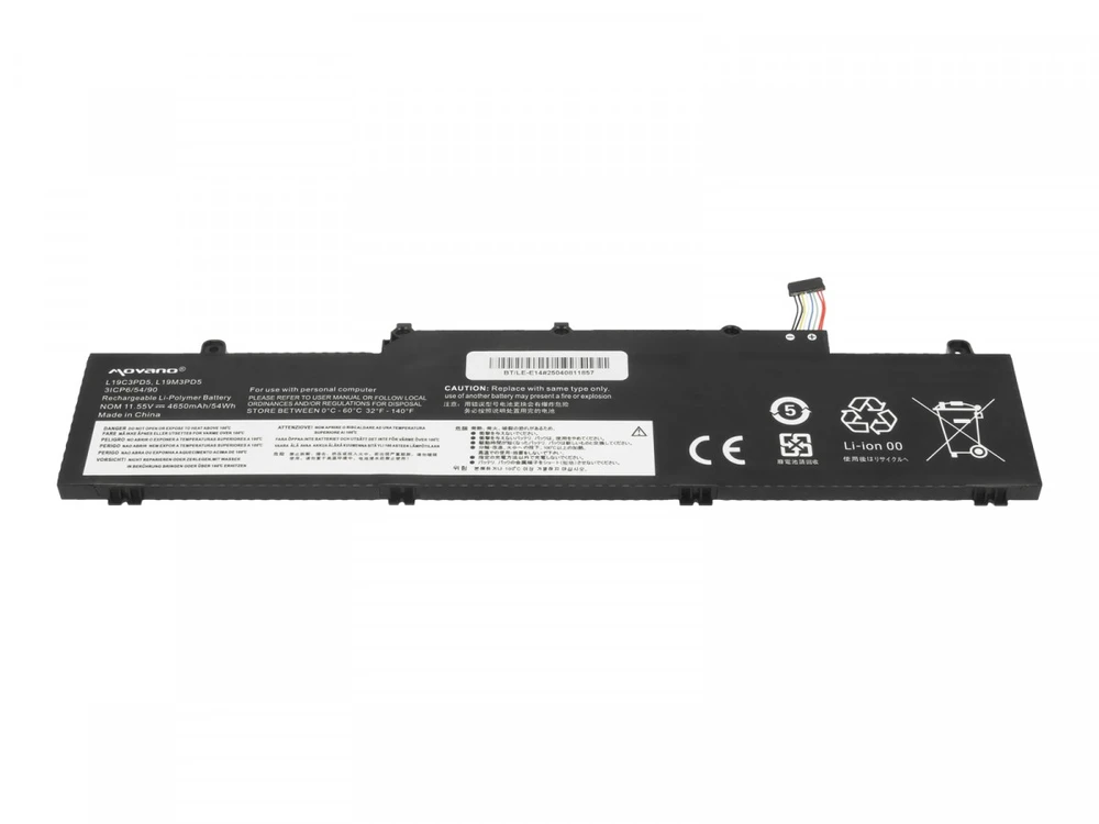 Bateria l19m3pd5 l19c3pd5 l19d3pd5 lenovo thinkpad e14 e15 gen2 gen3 gen4 - 4650 mah (54 wh)