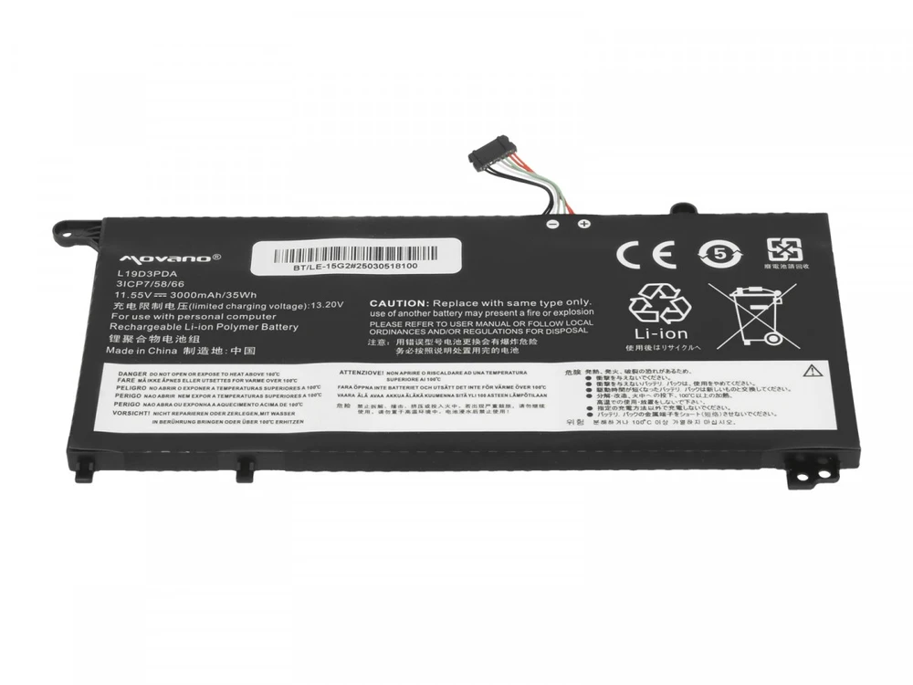 Bateria l19m3pda do lenovo thinkbook 14 15 g2 g3 g4 g5 iap itl acl aba - 3000 mah (35 wh)