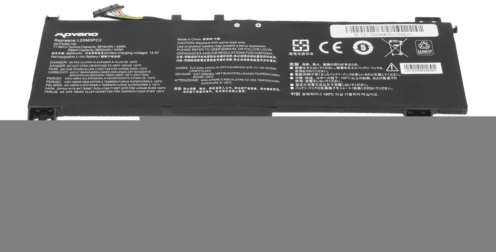 „Lenovo IdeaPad Gaming 3 15ach6 15ihu6“ baterija l20c3pc2 l20m3pc2 l20l3pc2 - 3750 mAh (43 Wh)